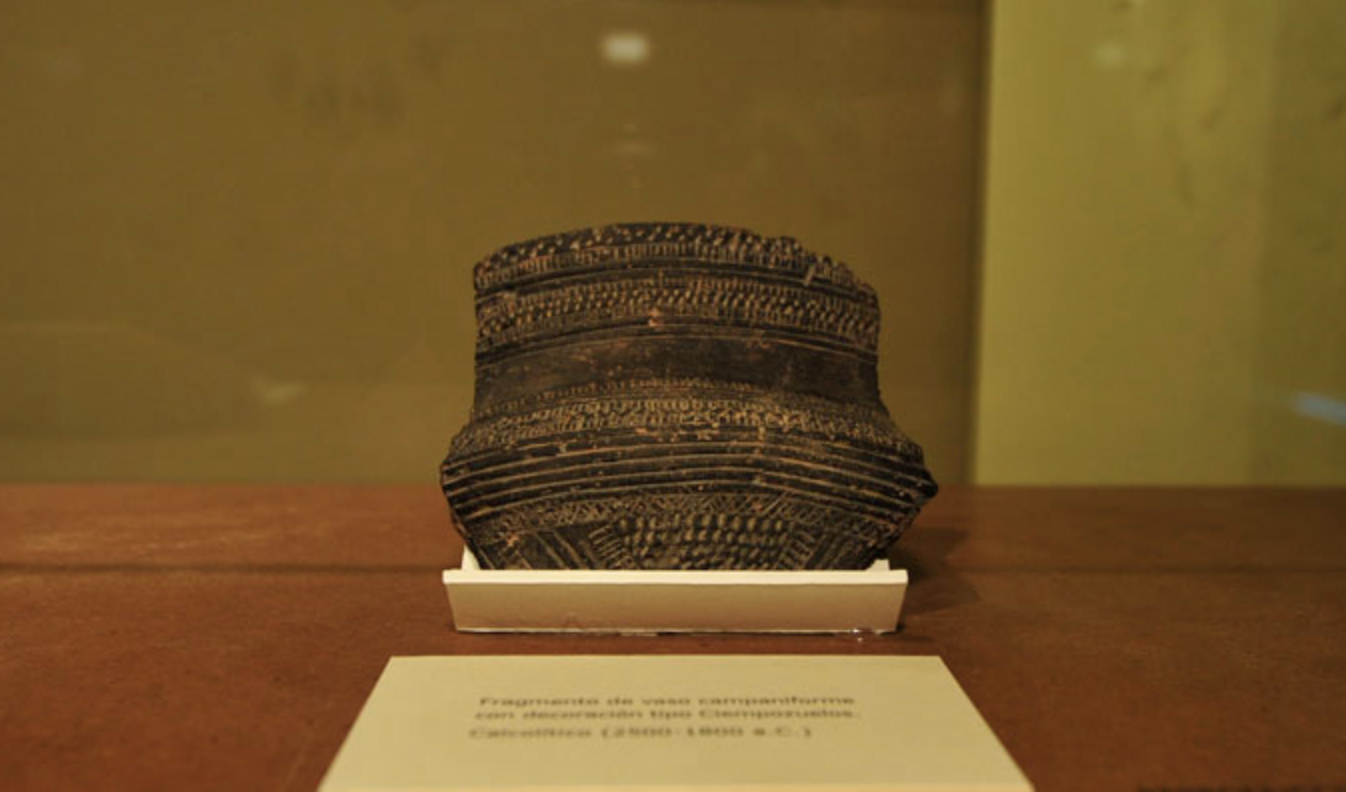 Fragmento de vaso campaniforme encontrado en soto henares