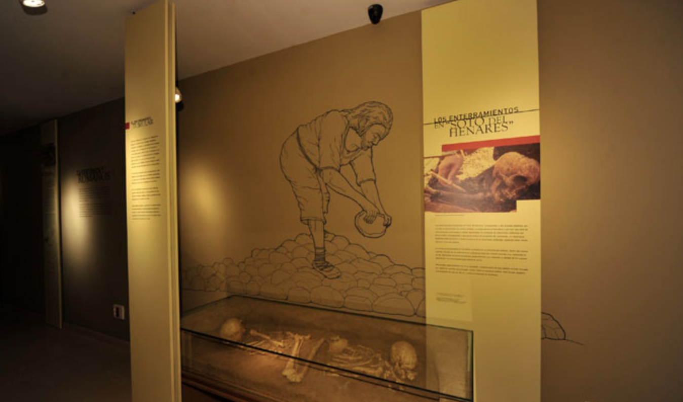 Recreación de uno de los enterramientos encontrados en soto henares